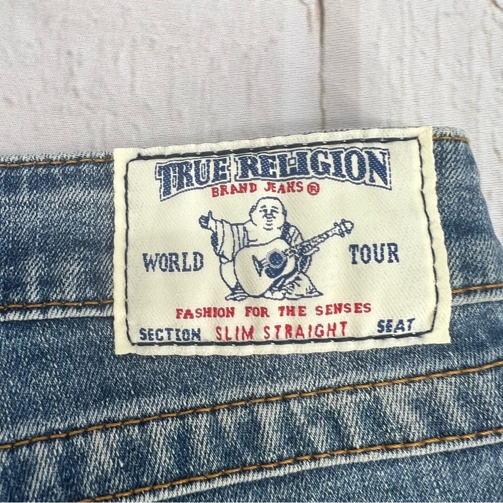 True‎ Religion Jeans Shorts World Tour Ricky Super T Made in USA Size 26 - Picture 10 of 10